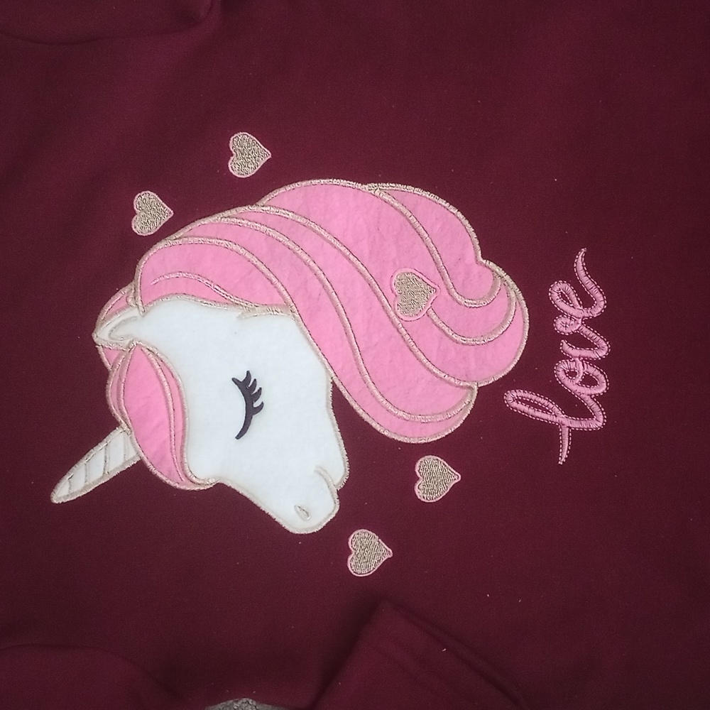 Girl Burgundy Fleece 🦄 Set